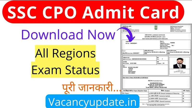 SSC CPO Admit Card