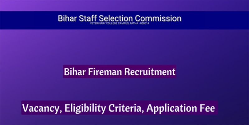 Bihar Fireman Recruitment