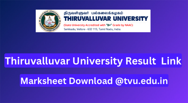 Thiruvalluvar University Result