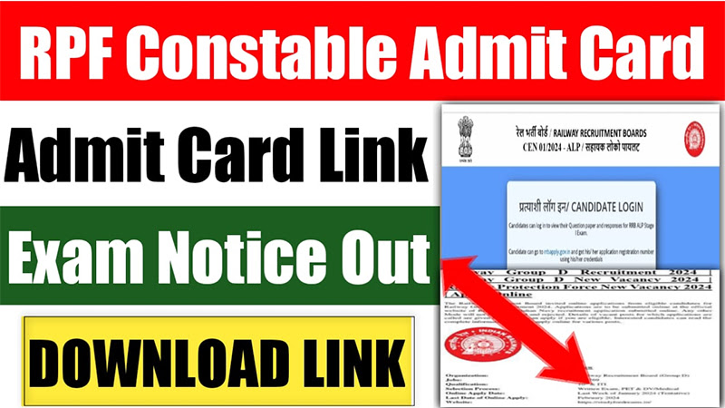 RPF Constable Admit Card