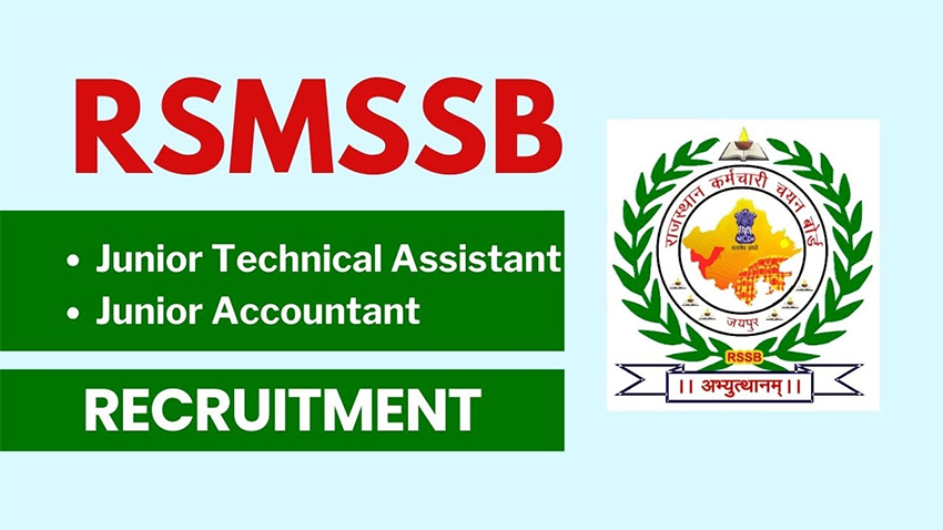 RSMSSB JTA and Junior Accountant Recruitment