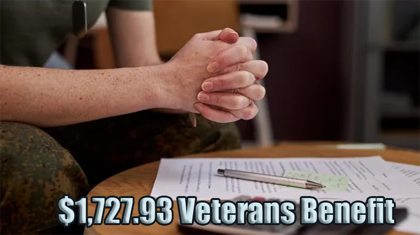 $1,727.93 Veterans Benefit